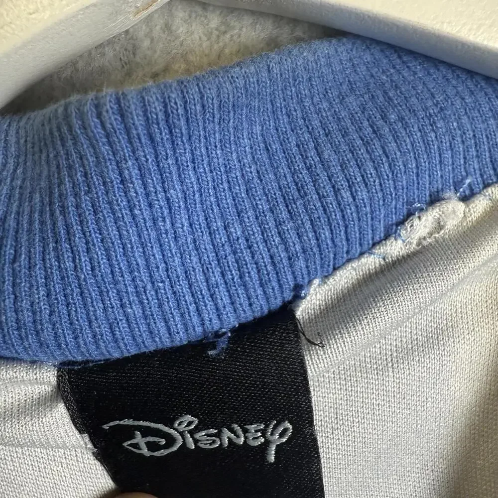 Disney Stitch Blue Bomber Jacket Embroidery Hawaii Unisex Adult Medium